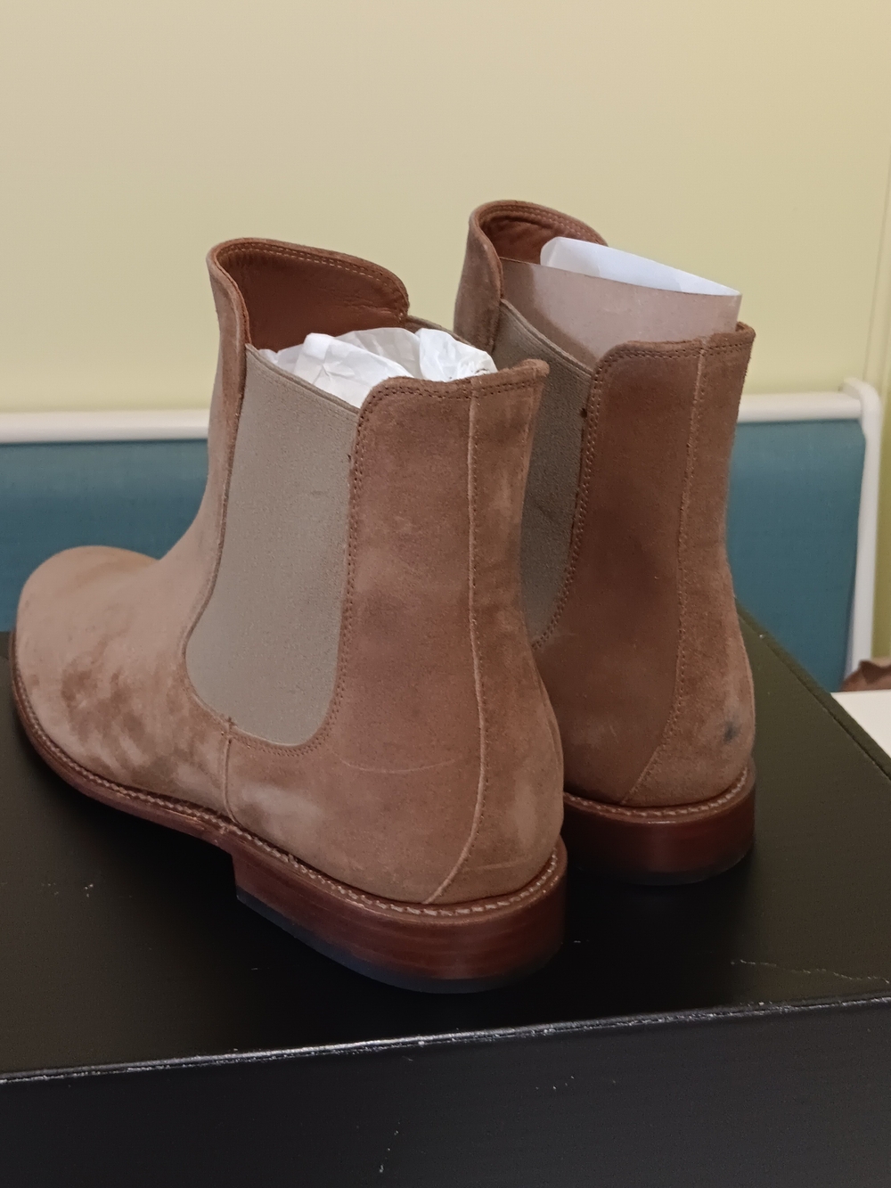 Thursday Boot Co. Boots Mens 16 Sandstone Brown Cavalier Chelsea Suede Leather - Picture 5 of 15